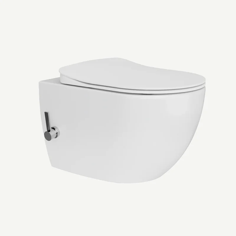 Creavit FREE Dusch-WC | WW/KW Armatur | ED | weiss + Creavit Duck WC Deckel | Soft Closee