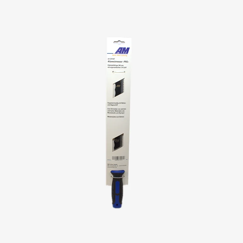 Allzweckmesser -pro2K Griff, Edelstahlklinge 360 mm Doppelschneidig mit Wellenschliff u. Sägeschliff Artikel